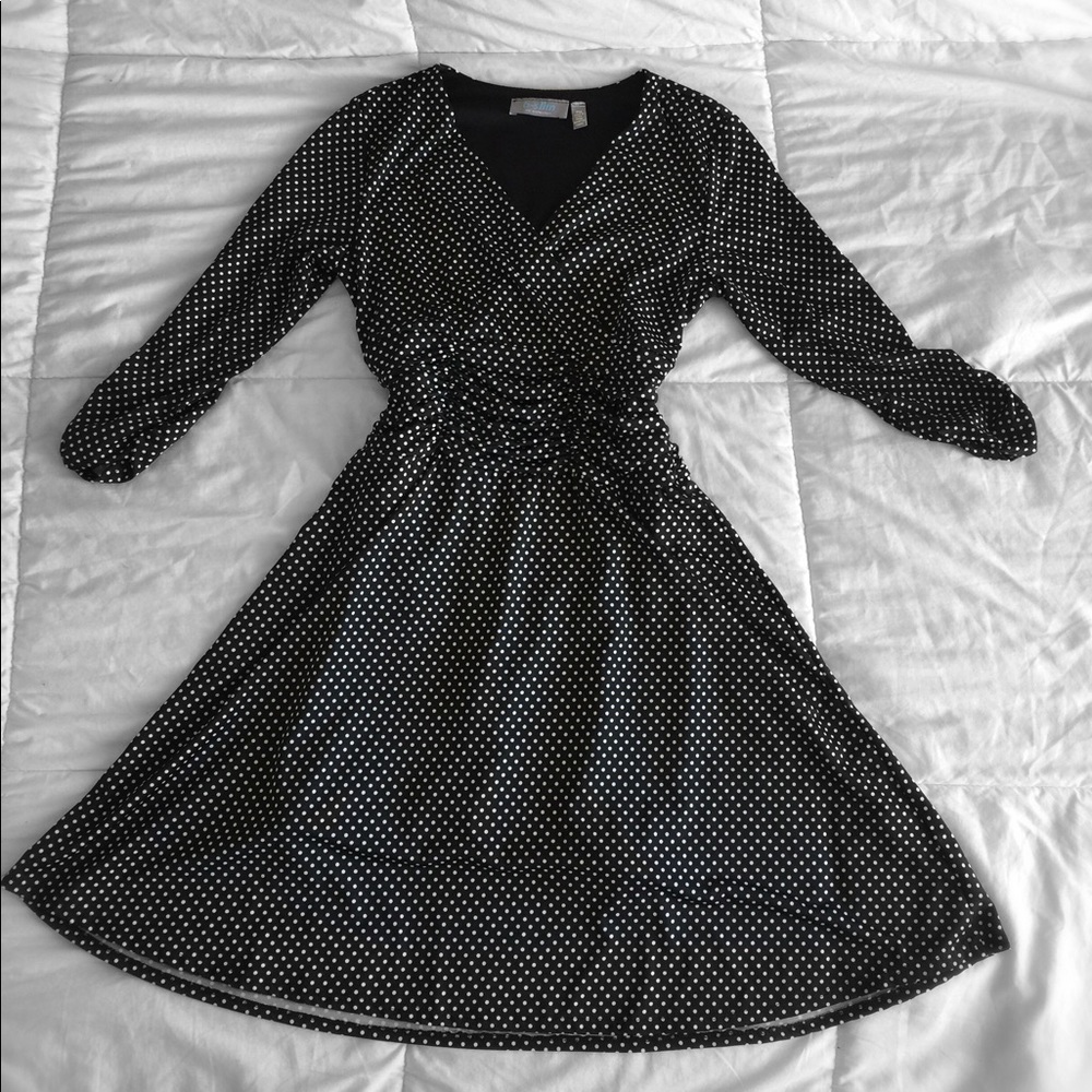 A-Line Polka Dot Pin-Up Dress