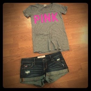 Hollister shorts with free shirt