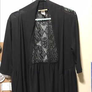 Cardigan with crochet back