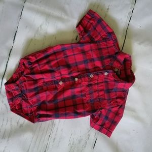 Oshkosh 24 Month Boys Button Up Dress Onsie