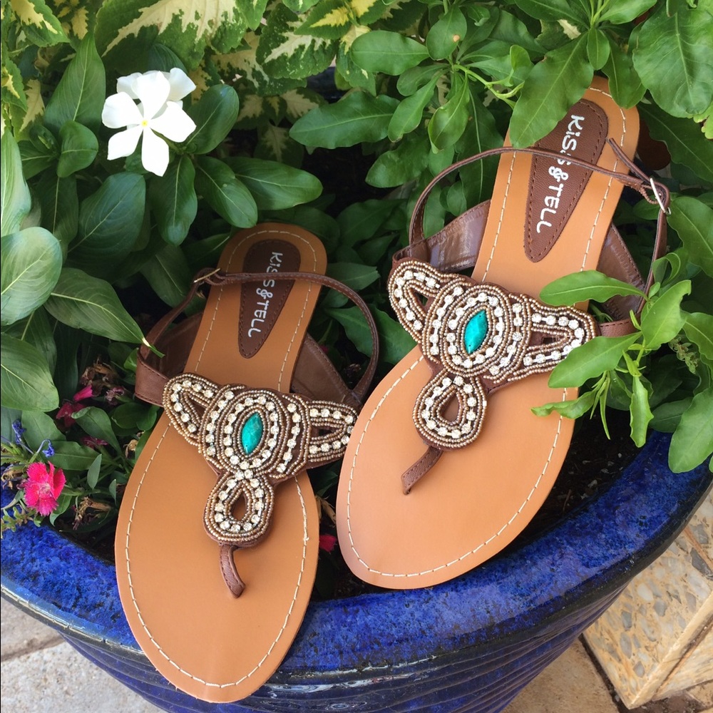Turquoise Embellished Sandal