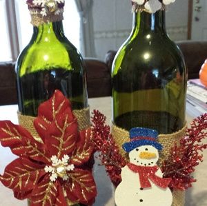 Christmas wine bottle