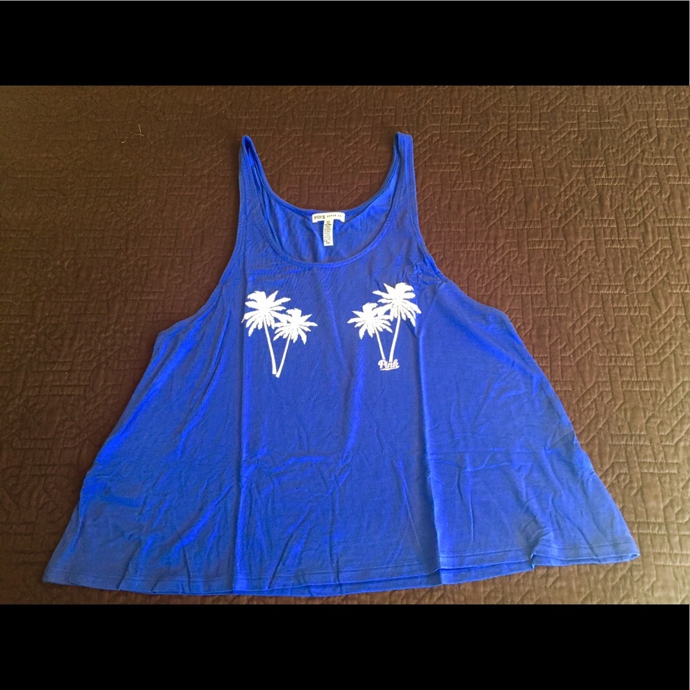 NWT PINK Flowy Palm Tree Tank