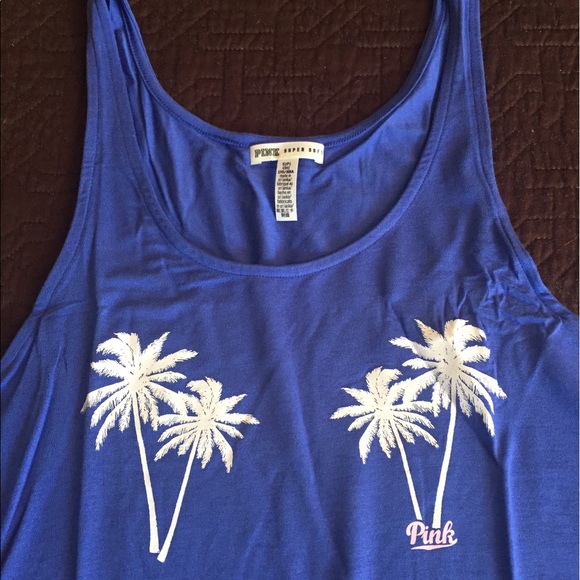 NWT PINK Flowy Palm Tree Tank - Picture 2 of 2