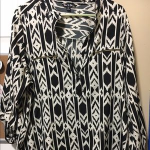 Aztec print dressy top