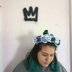 Blue Floral Crown