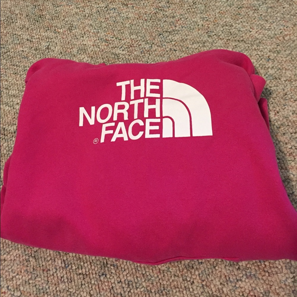 Women's XL pink North Face sweatshirt