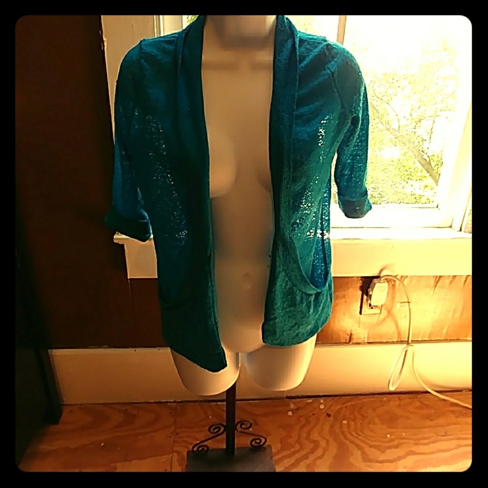 Blue cardigan