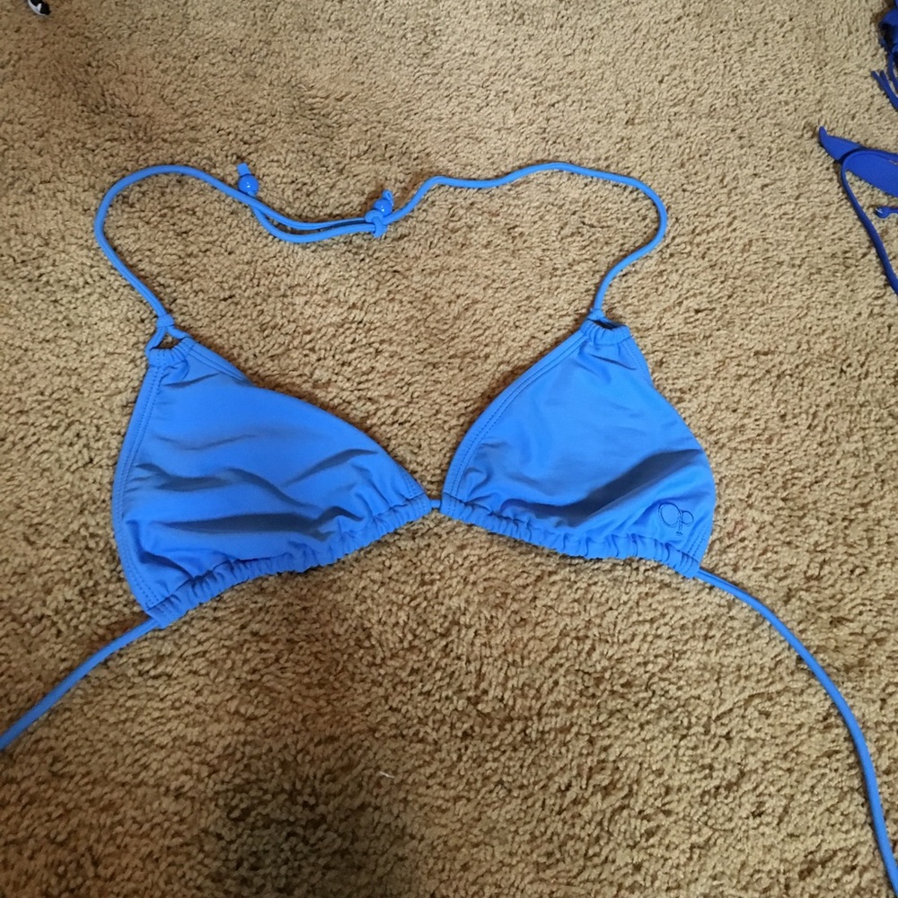 Blue bikini top!! Only worn once!