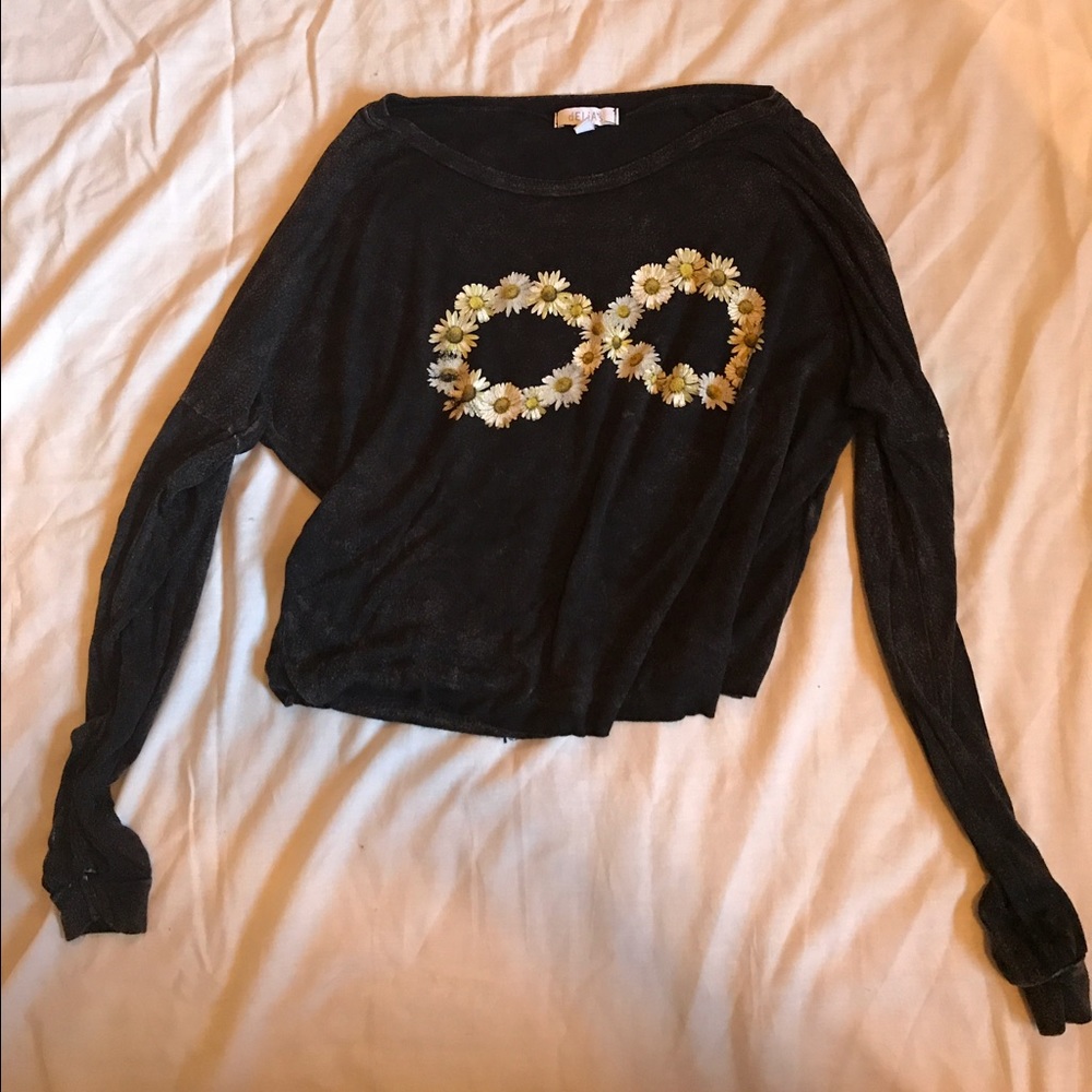 long sleeve crop top
