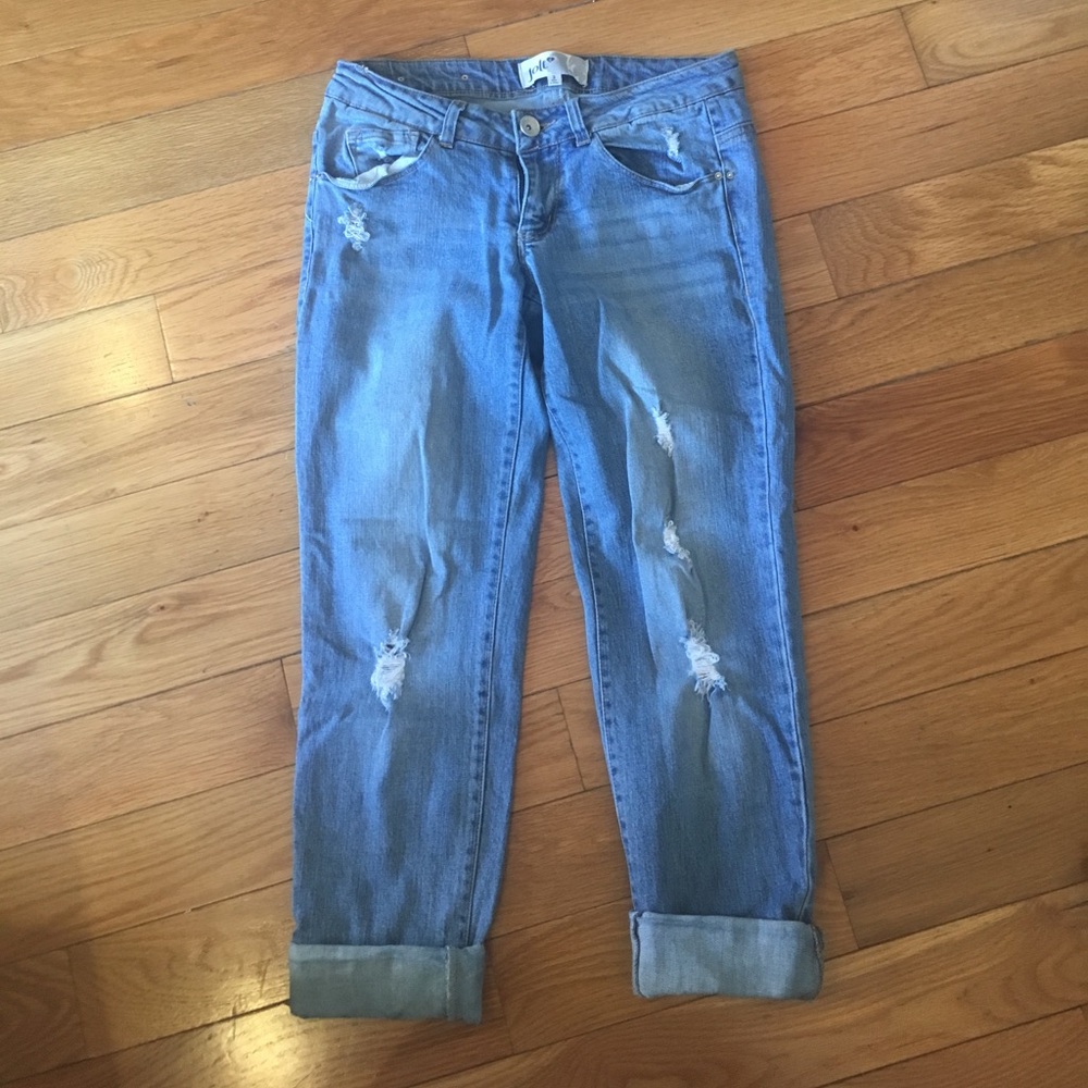 Jolt cropped boyfriend jeans