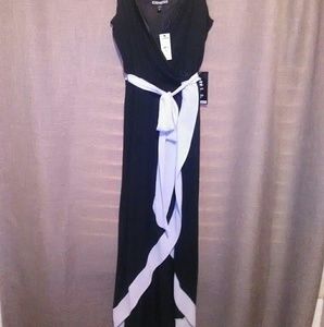 Spaghetti Strap black and light grey dress.
