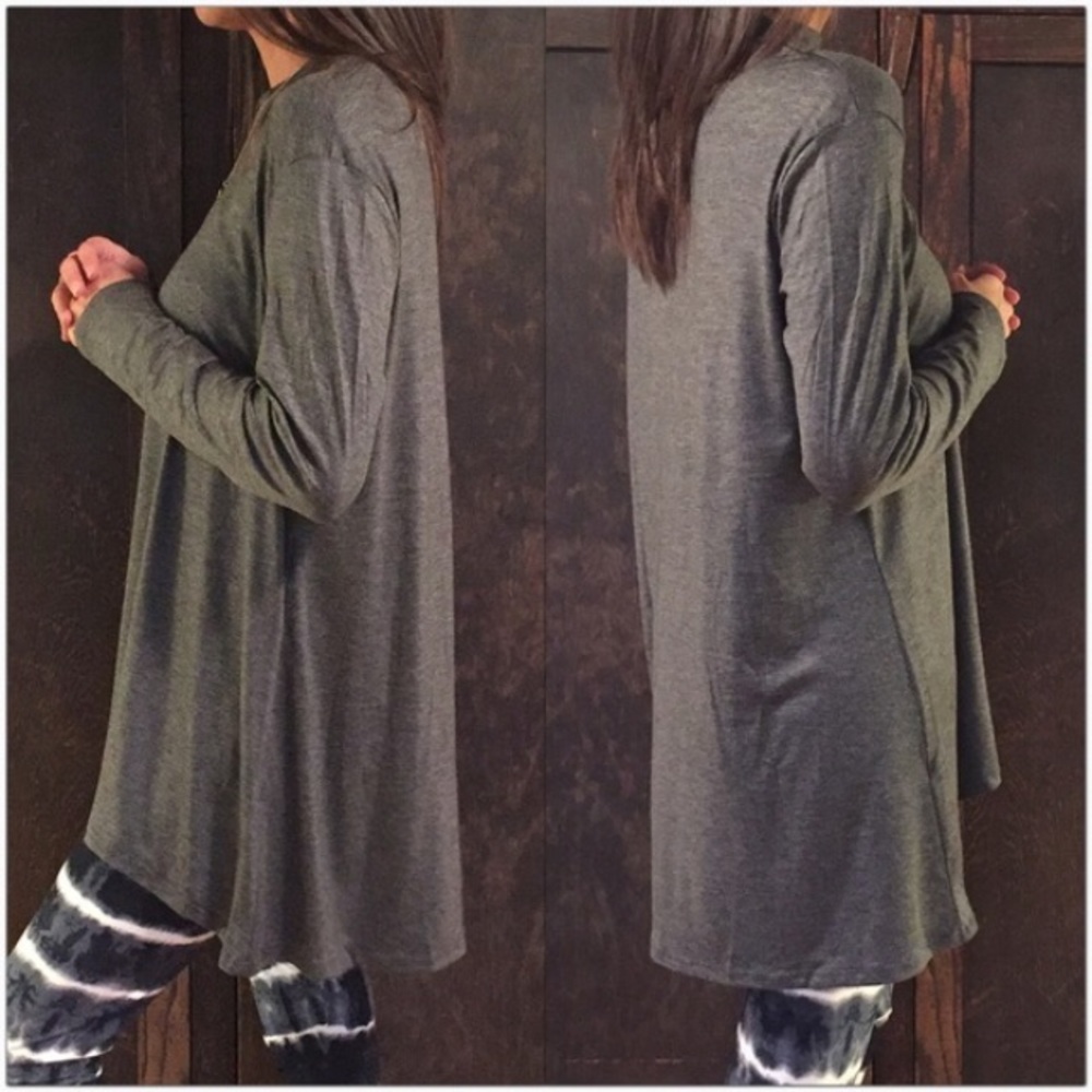 Charcoal Gray Hi-Low Tunic - Picture 4 of 5