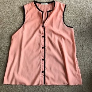 Pink sleeveless blouse