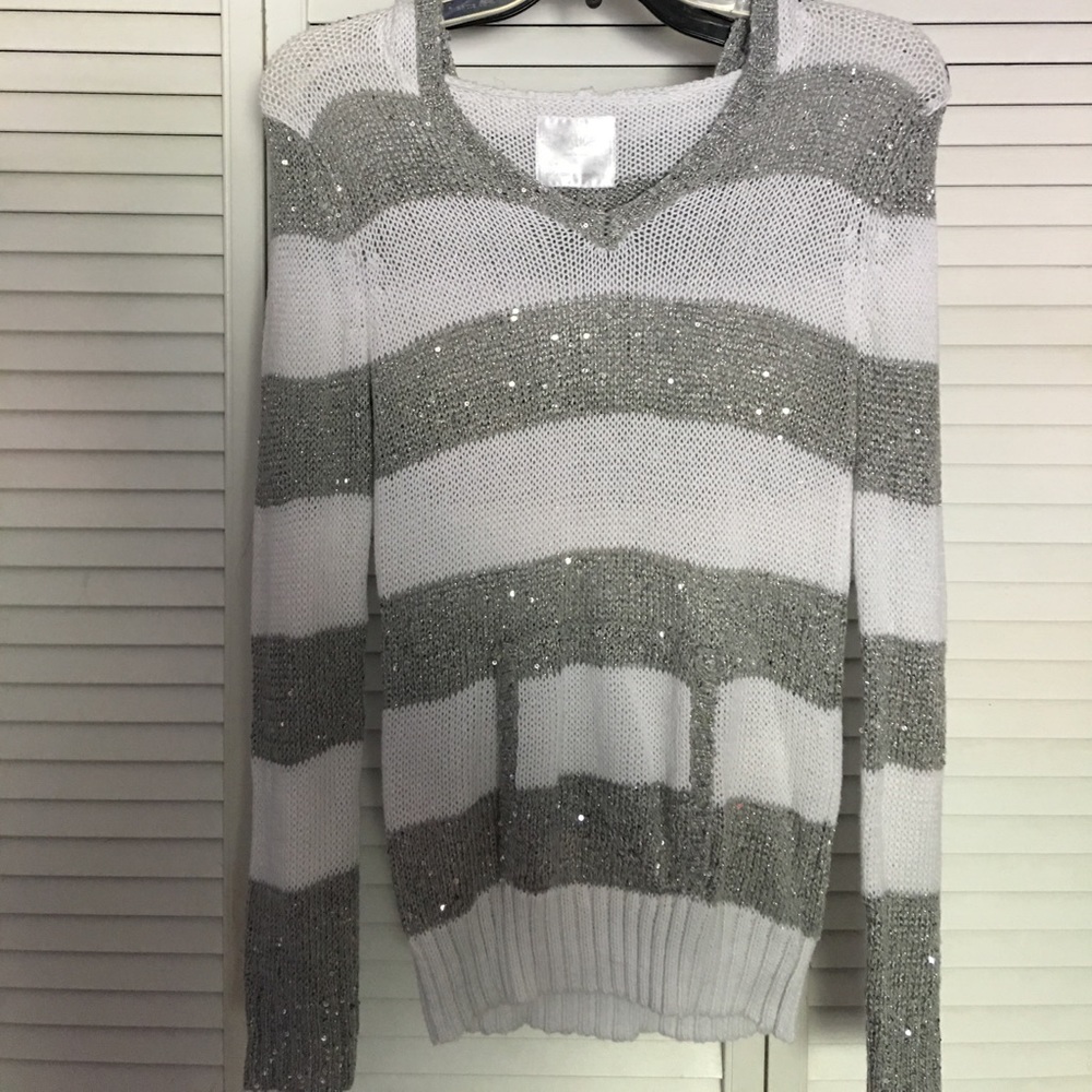 Kids grey sparkly justice sweater