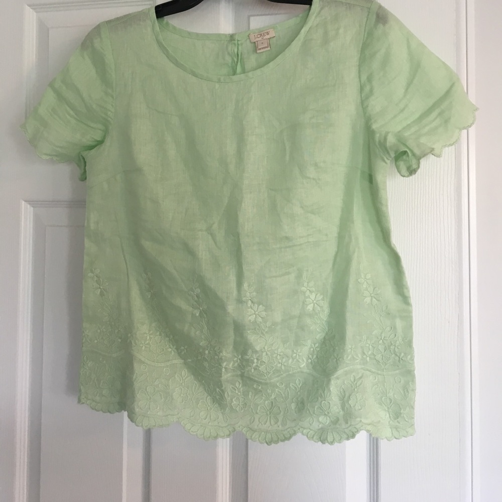 Adorable Scalloped J. Crew top size 0
