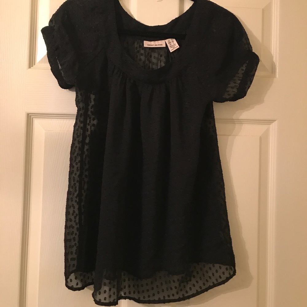 Sheer black top