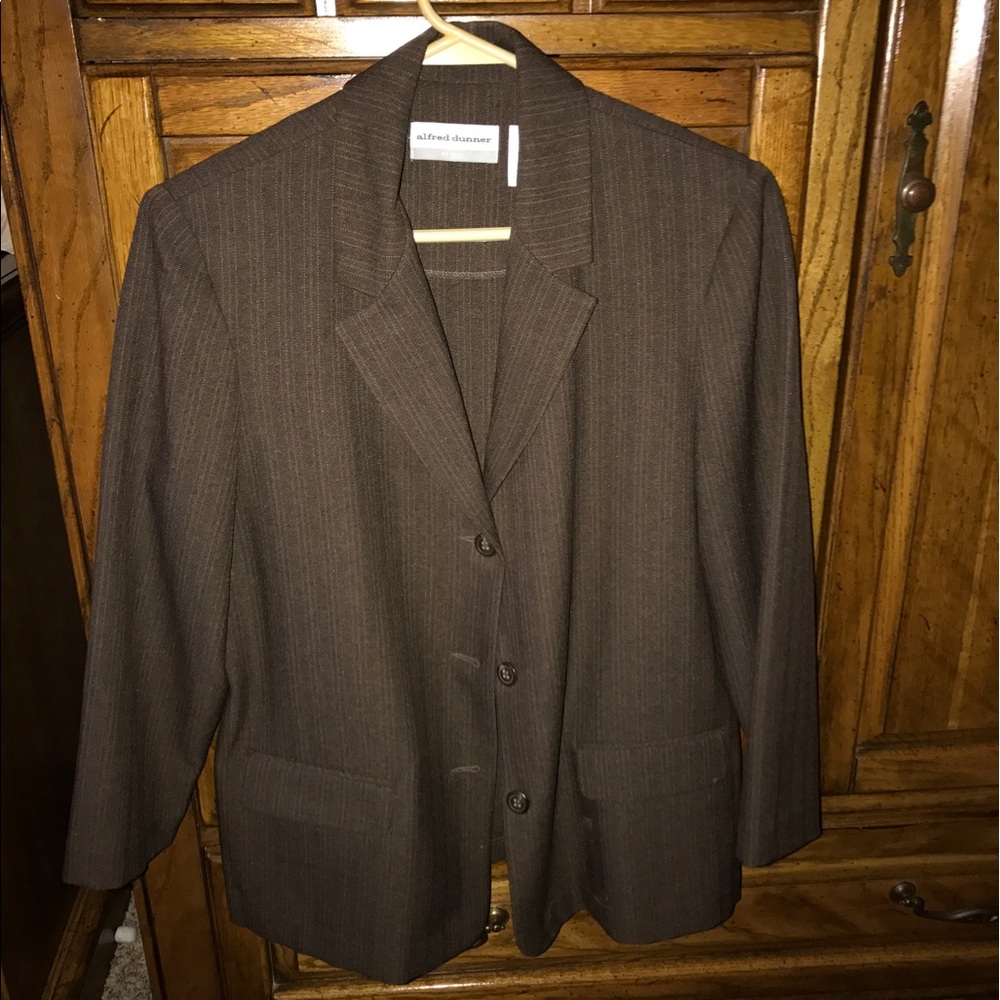 Brown Blazer Alfred Dunner Size 12 Petite