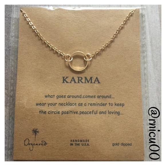 🔆ӀɑՏԵ 1!🔆Karma Gold Minimalist Dogeared Necklace - Picture 5 of 6