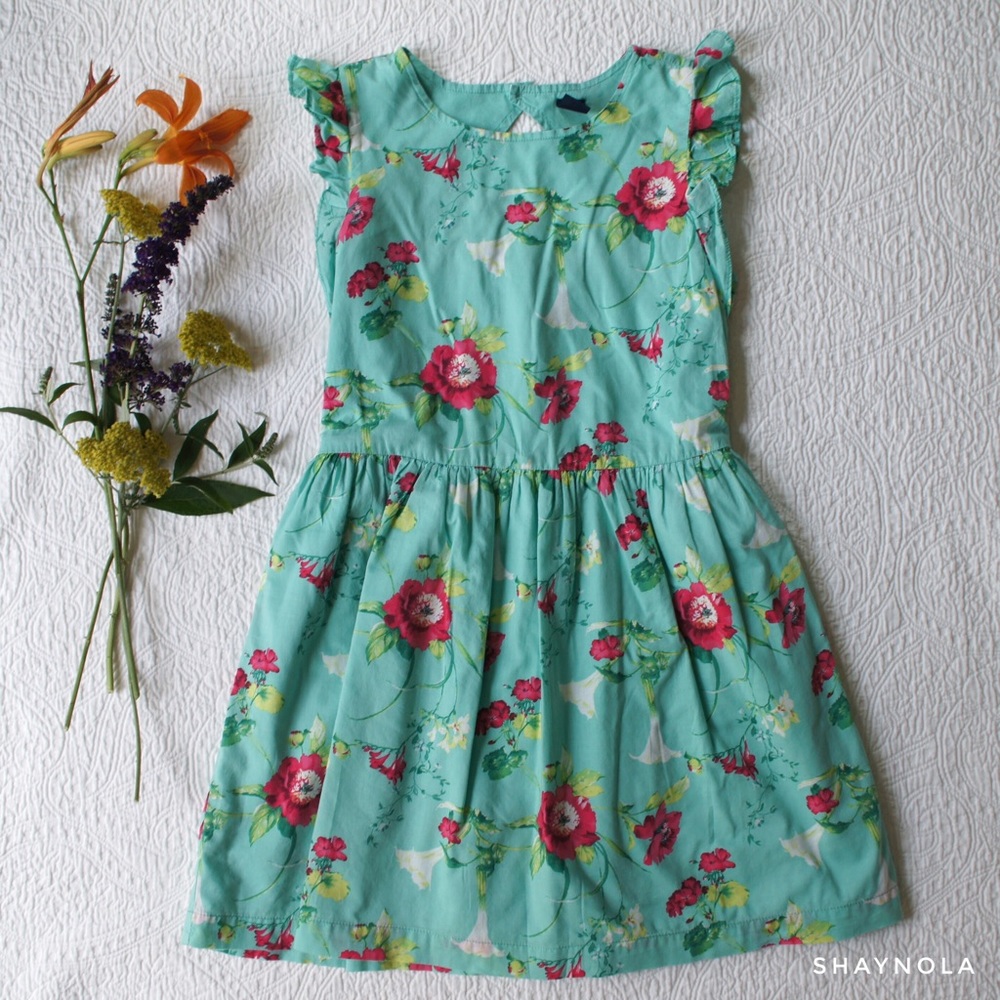 Gap Kids Mint Green Floral Sundress