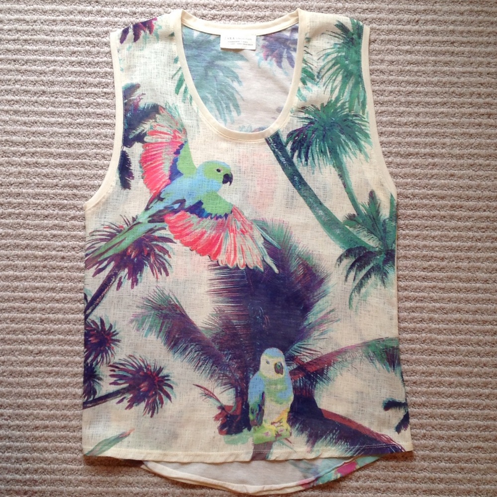 Zara NWOT 🌴tropical🌴 top