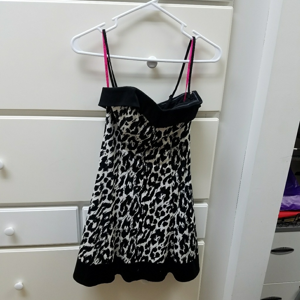 Betsey Johnson Cheetah Print Strapless Dress
