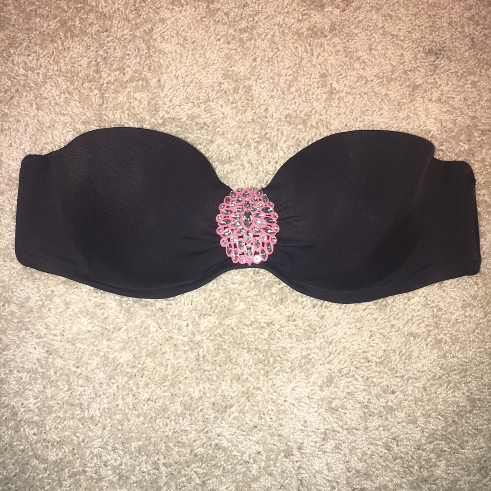 Black bandeau Swim Top