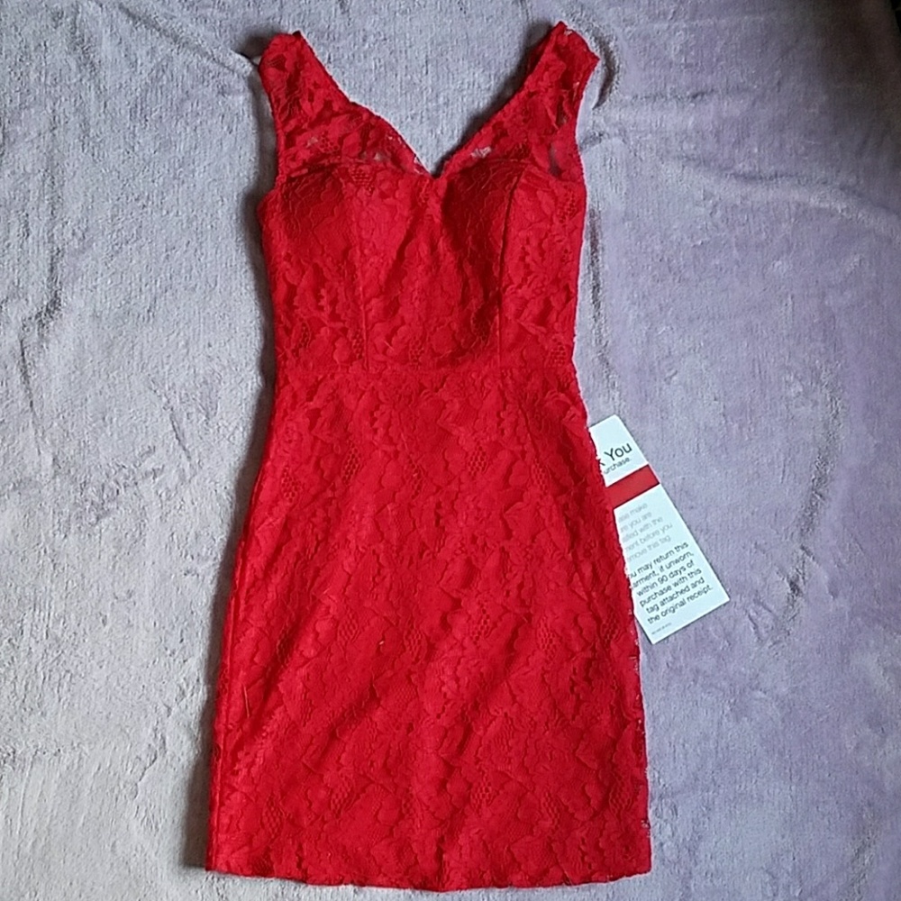 Sexy red cocktail dress