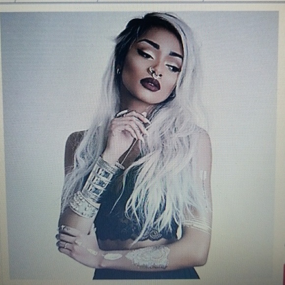 Black Grey Heat Resistant Wig main image 4