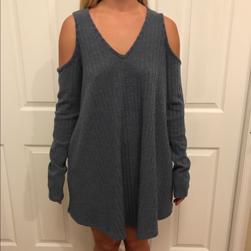 Long Sleeve "cold shoulder" Dress