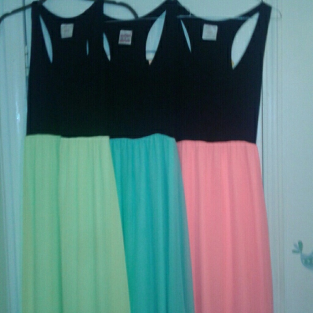 Neon maxi dresses