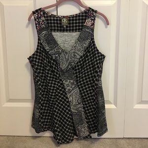 Anthropology Multi-print tank top-worn once.