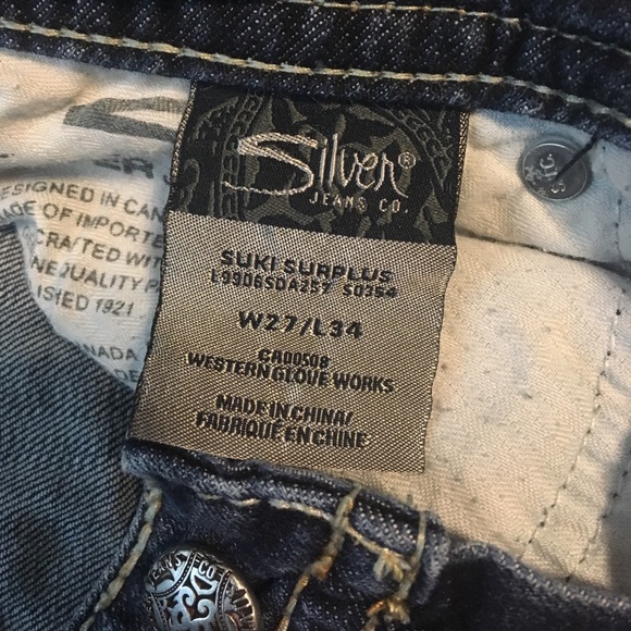 Silver Jeans suki surplus 27 x 34 - Picture 3 of 5