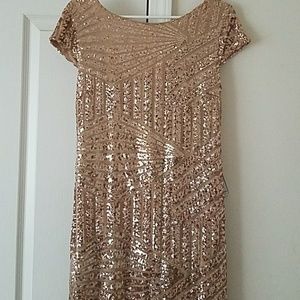 Gold sequin dress