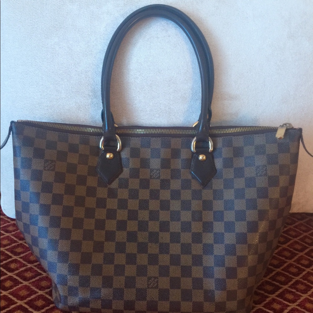 Used Louis Vuitton Brown Damien Ebene Saleya MM