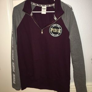 Maroon PINK Quarter-Zip