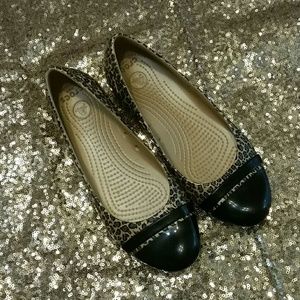 Cheetah Crocs flats