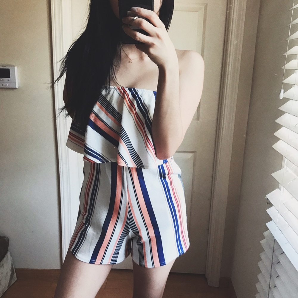 🍦Summer striped romper