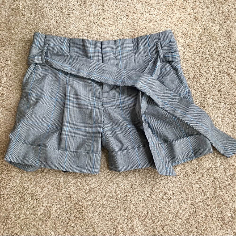 Anthropologie tie-front patterned shorts