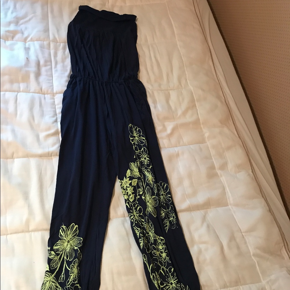Navy jump suit