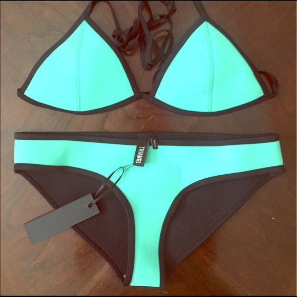 TRIANGL bathing suit. Mint green - Picture 1 of 4