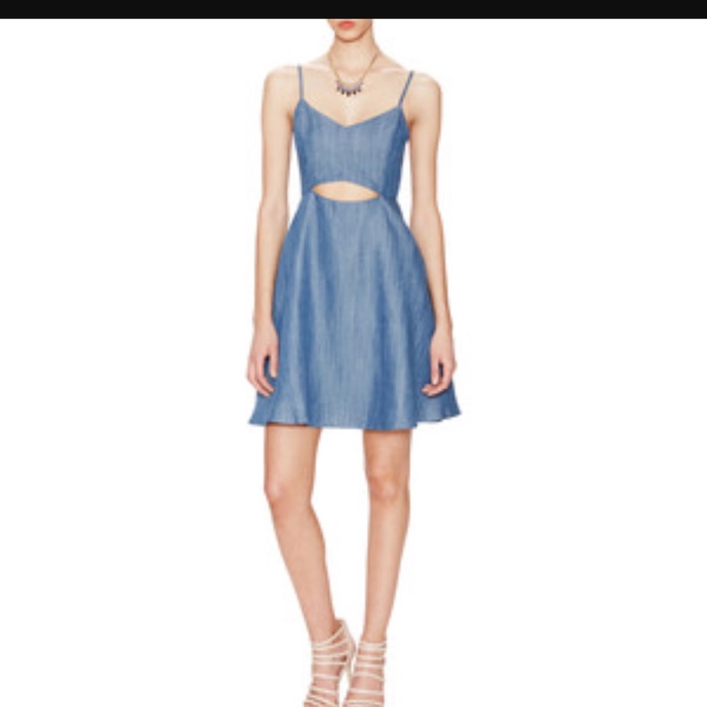 Renvy cutout denim dress