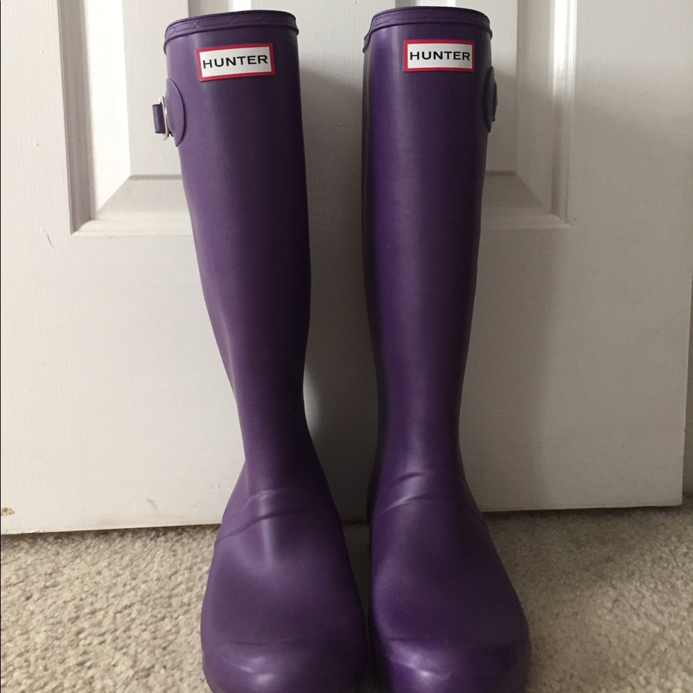 Women's Purple Hunter Boots Size 7