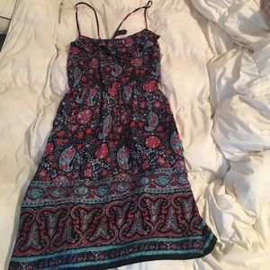 Pink and Blue Paisley Dress