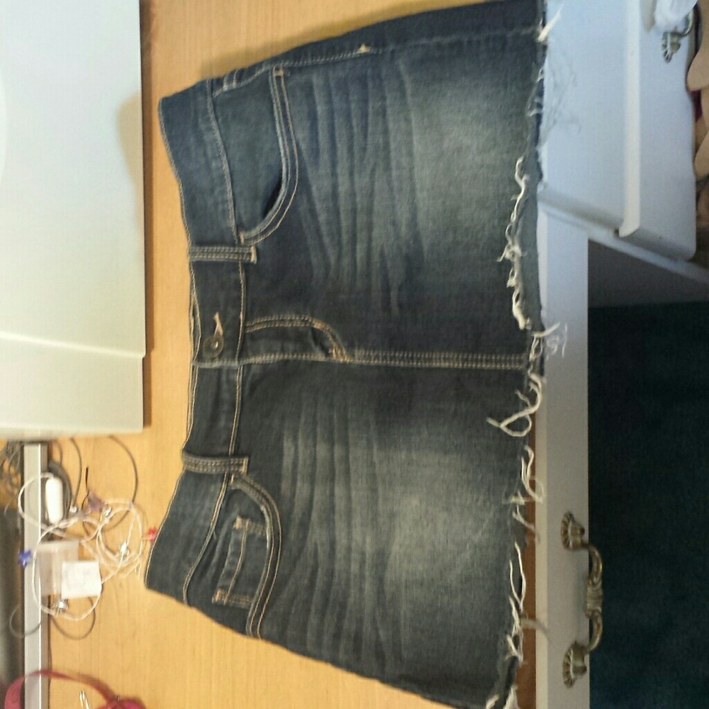 Denim mini skirt