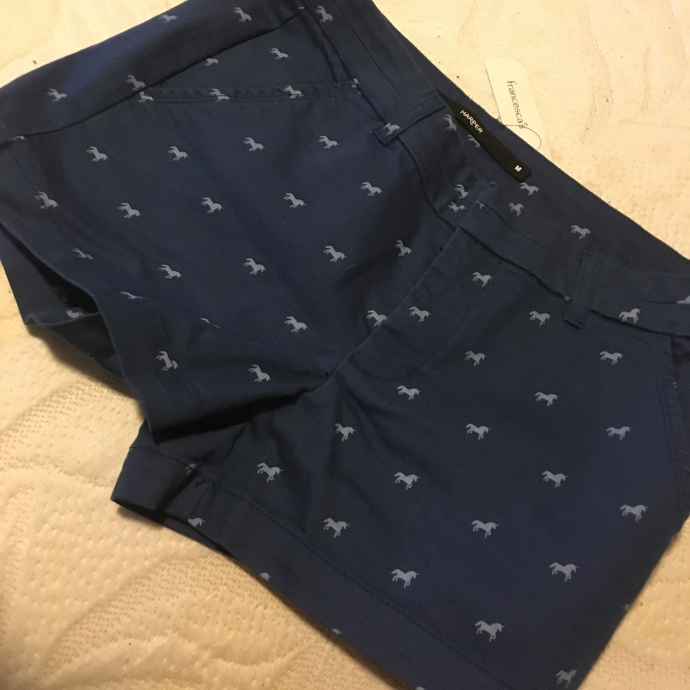 Brand new navy blue unicorn printed shorts