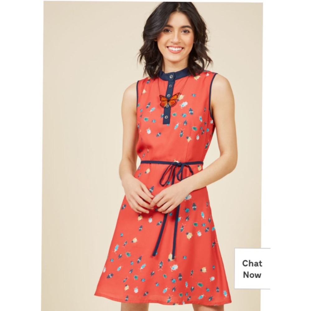 Orange/Tomato Colored Bug Dress