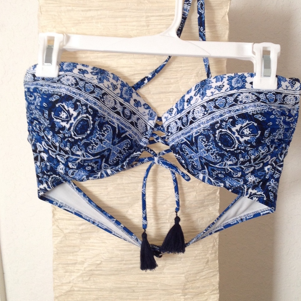 Blue & White Bathing Suit Top *NEW*