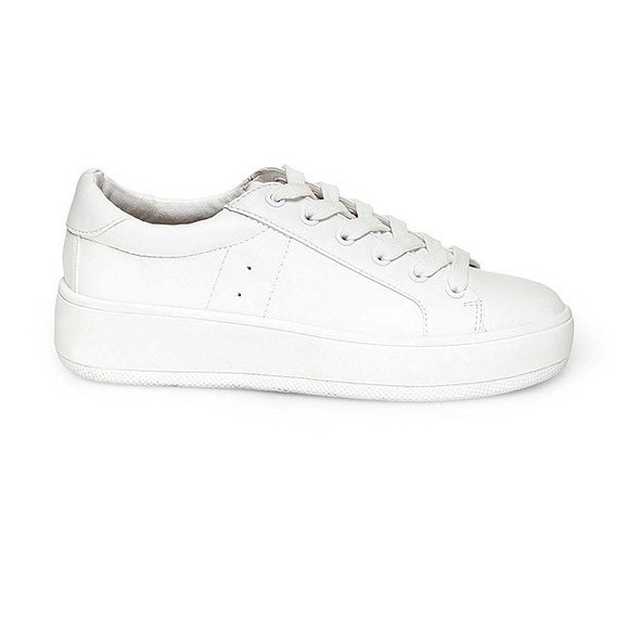 New Steve Madden White Platform Sneakers 10M - Picture 2 of 6
