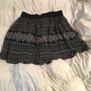 Black and White Tribal Skirt